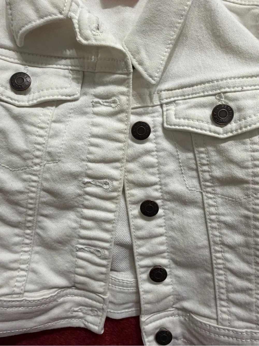 White Kids' Denim Jacket - Classic Button Front